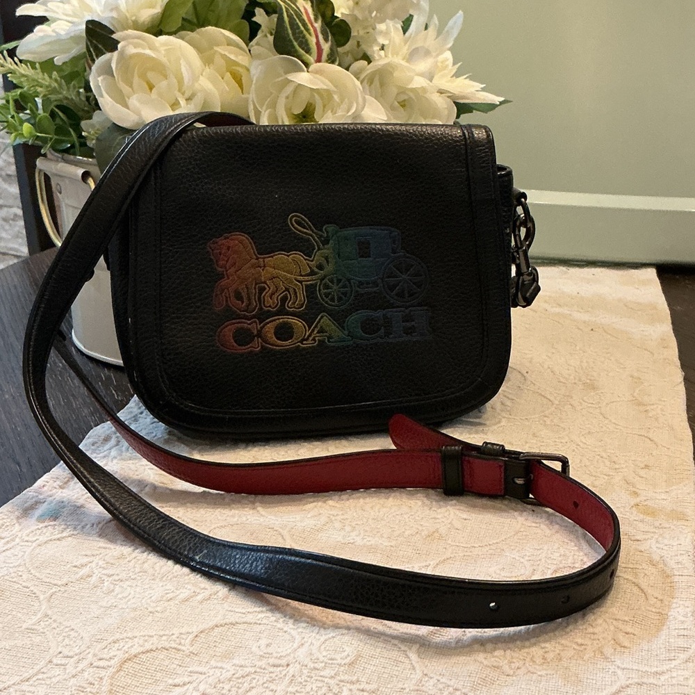 Coach Saddle Bag wint Horse and Carriage Crossbody